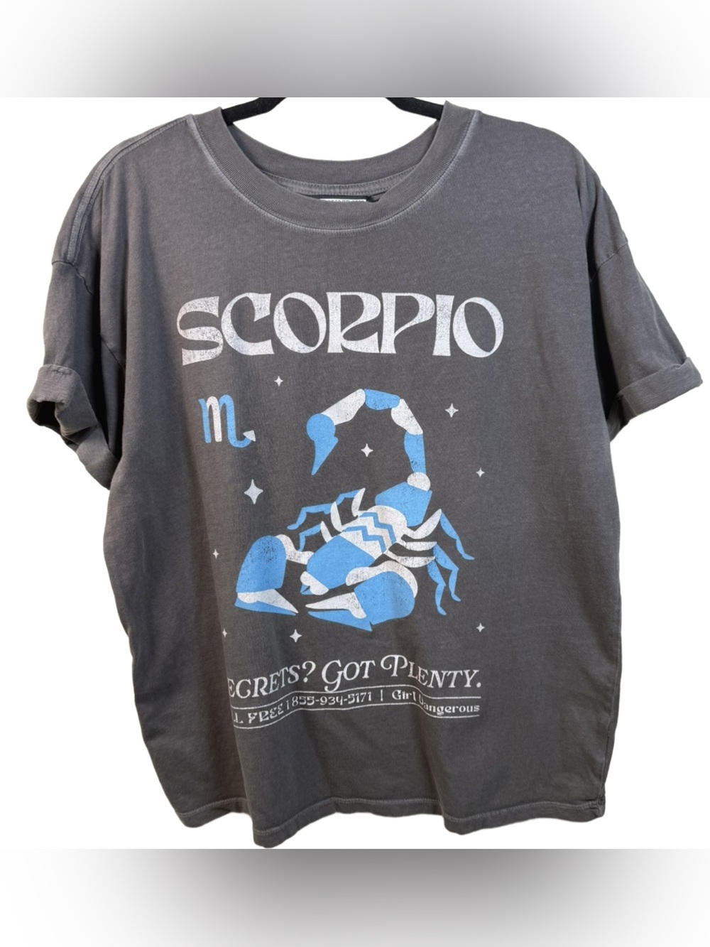 Girl Dangerous Gray Graphic Tee